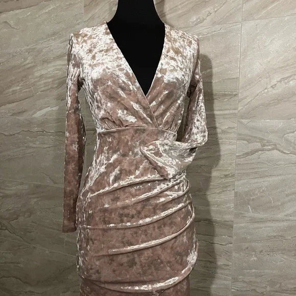 slim fit dress slacks Burnished Gold Velvet Bridesmaid Dress Mermaid Maxi Long Sleeve  Off-the-Shoulder